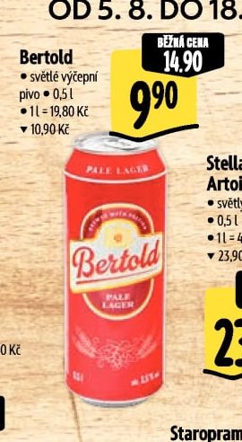 Bertold světlé výčepní pivo