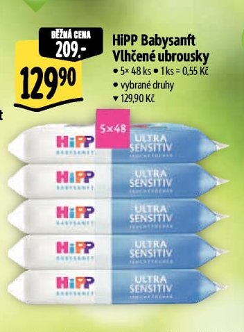 HiPP Babysanft Vlhčené ubrousky