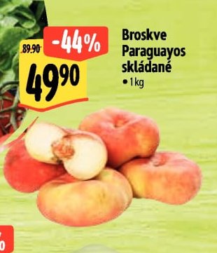 Broskve Paraguayos skládané