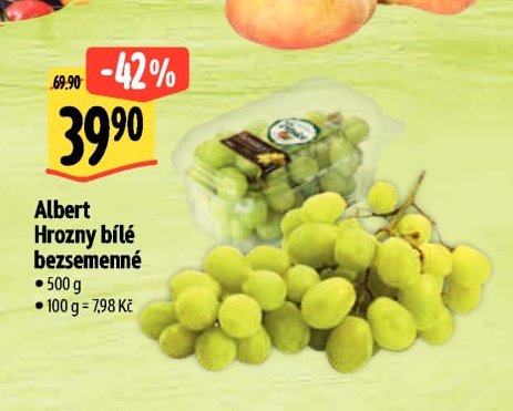 Albert Hrozny bílé bezsemenné