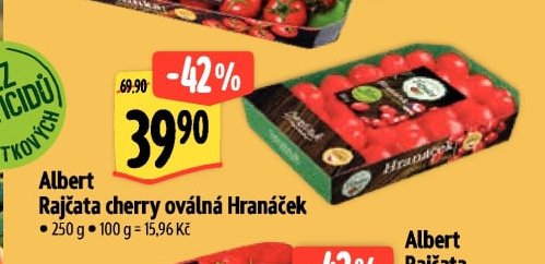 Albert Rajčata cherry oválná Hranáček