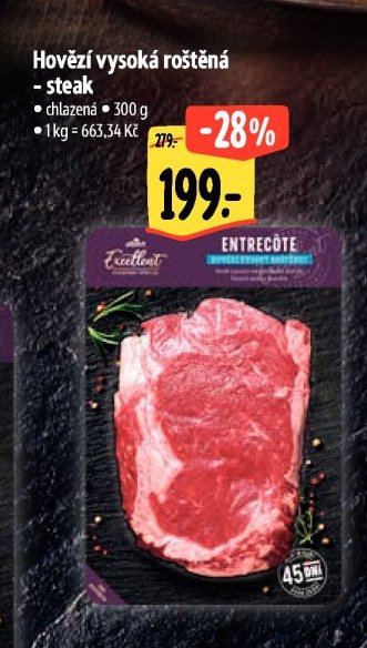 Hovězí vysoká roštěná - steak
