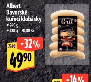 Albert Bavorské kuřecí klobásky