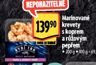 Marinované krevety s koprem a růžovým pepřem