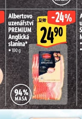 Albertovo uzenářství PREMIUM Anglická slanina