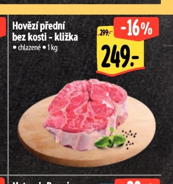 Hovězí přední bez kosti - kližka