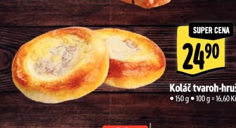 Koláč tvaroh-hruška