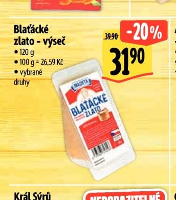 Blaťácké zlato - výseč