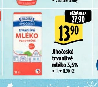 Jihočeské trvanlivé mléko 3,5%