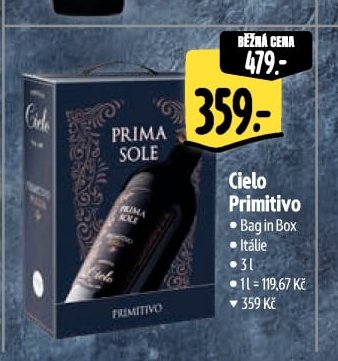 Cielo Primitivo Bag in Box