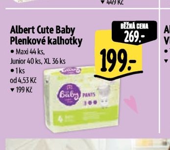 Albert Cute Baby Plenkové kalhotky