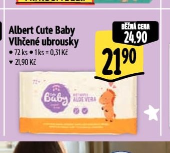 Albert Cute Baby Vlhčené ubrousky