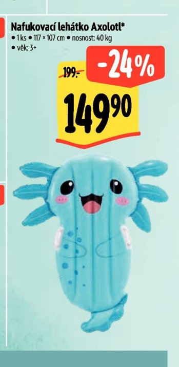 Nafukovací lehátko Axolotl