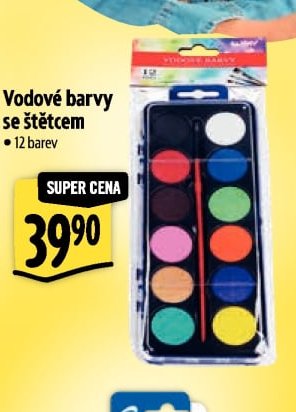 Vodové barvy se štětcem