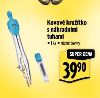 Kovové kružítko s náhradními tuhami