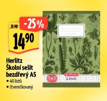 Herlitz Školní sešit bezdřevý A5