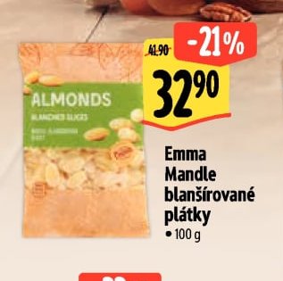 Emma Mandle blanšírované plátky