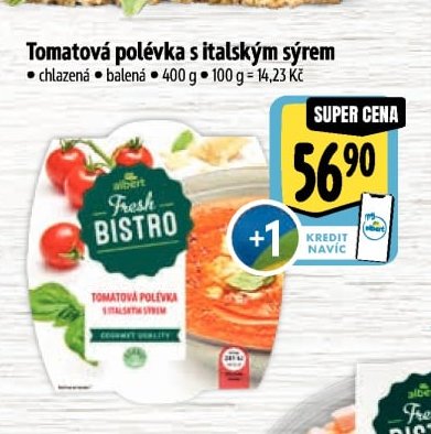 Tomatová polévka s italským sýrem