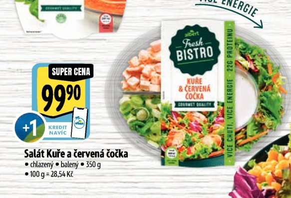 Salát Kuře a červená čočka