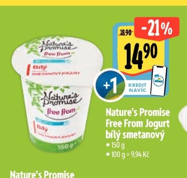 Nature's Promise Free From Jogurt bílý smetanový