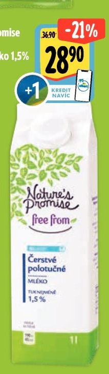 Nature's Promise Free From Čerstvé mléko 1,5%