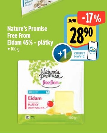 Nature's Promise Free From Eidam 45% - plátky