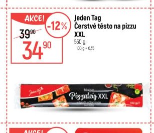 Jeden Tag Čerstvé těsto na pizzu XXL 550 g