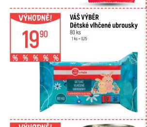 Váš výběr Dětské vlhčené ubrousky