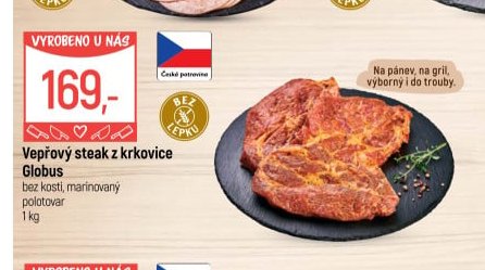 Vepřový steak z krkovice Globus