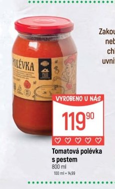 Tomatová polévka s pestem