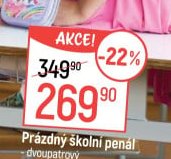 Prázdný školní penál