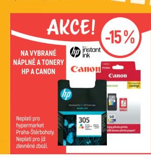 Náplně do tiskáren HP a CANON