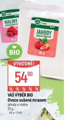 Váš Výběr ovoce sušené mrazem