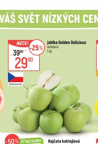 Jablka Golden Delicious