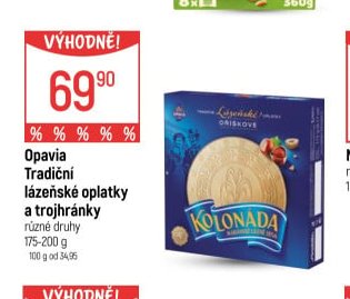 Opavia Tradiční lázeňské oplatky a trojhránky