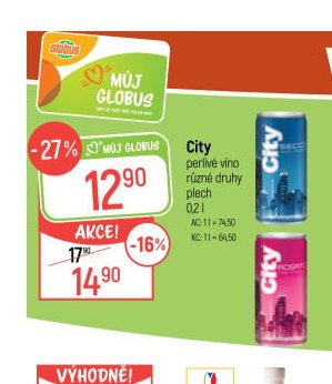 City perlivé víno