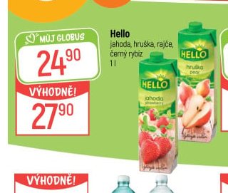 Hello jahoda, hruška, rajče, černý rybíz 1l