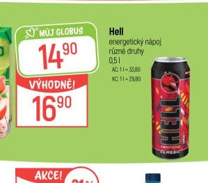 Hell energetický nápoj různé druhy 0,5l