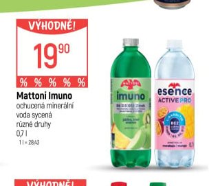 Mattoni Imuno ochucená minerální voda sycená různé druhy 0,7l