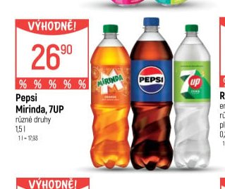 Pepsi, Mirinda, 7UP 1,5l