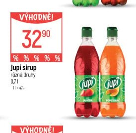 Jupí sirup různé druhy 0,7l