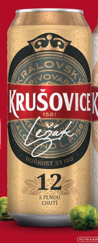 Krušovice 12 světlý ležák plech 0,5 l