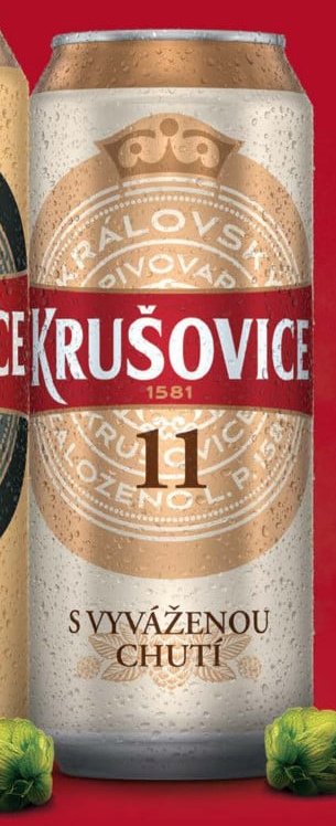 Krušovice 11 plech 0,5 l