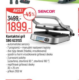 Kontaktní gril SBG 6231SS