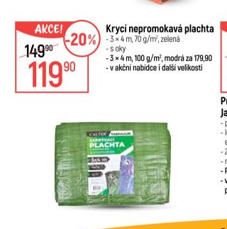 Krycí nepromokavá plachta