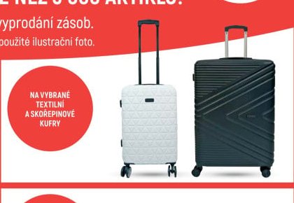 Na vybrané textilní a skořepinové kufry