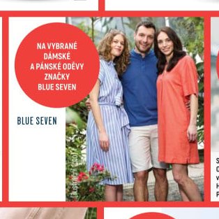 Na vybrané dámské a pánské oděvy značky Blue Seven