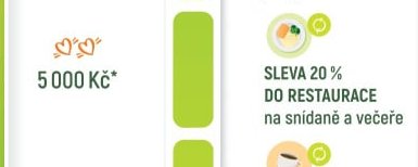 SLEVA 20 % DO RESTAURACE na snídaně a večeře