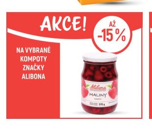 Na vybrané kompoty značky Alibona