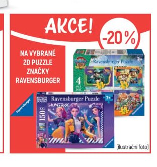 NA VYBRANÉ 2D PUZZLE ZNAČKY RAVENSBURGER